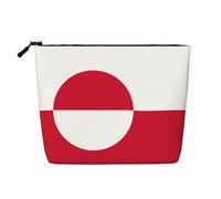 DngSer Greenland flag Fake Hemp Makeup Bag - Multi-functional Travel Toiletry Bag - Makeup Accessories, Daily Storage â€“ On-the-go!, Black, One Size