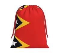 DngSer Medium Drawstring Gift Bags â€“ Democratic Republic of Timor-Leste Christmas and Holiday Treat Sacks â€“ Xmas Party Favor Gift Bags, Perfect for Candy