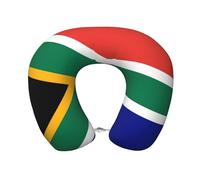 DngSer South African Flag Memory Foam Travel Pillow - U-Shaped Neck Support â€“ Perfect for Watching Movies, Working, Driving, Relaxing