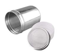 DNHCLL Stainless Steel Fine Mesh Shaker Cinnamon Icing Sugar Powder Cocoa Flour Chocolate Coffee Sifter,Powder Sugar Shaker with Lid for Kitchen Baking Cooking