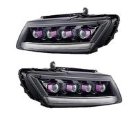 Dnhqknoaf For Q5 2009-2018 Pair Car Front Lights Crystal Headlights Animation Blue Start Full LED Lens DRL Turn Signal Lamp Assembly Headlight assembly(D headlights 2008-2012)