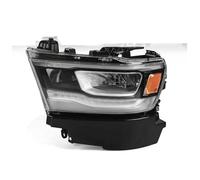 Dnhqknoaf Front Light Assembly Assy For Dodge RAM 1500 2019-2023 Full LED DRL Lamps Yellow Turn Signal 1PCS Reflector Headlights Car Headlight Assemblies(Driver White)