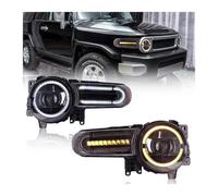 Dnhqknoaf Front Light Assembly Assy For Toyota Fj For Cruiser 2007-2020 Auto Accessories Front Light Upgraded LED Headlamp Assembly Car Headlight Assemblies(Left Hand Drive 2pcs)