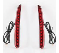 Dnhqknog Rear Bumper Reflector Light For Civic For Type R 2016 2017 2018 2019 2020 1 Set LED Rear Bumper Fog Lamp Brake Light Dynamic Turn Signal Reflector(Red C 3 Functions)