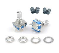DNIEEEYBL Switch Encoder 5pcs/lot EC11 Rotary Potentiometer 15mm 20mm with 5 Pin + knob Cap(Threaded cap)