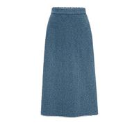 Dninmim Women's High Waist Slim Midi Skirt Wool Tweed Skirts Vintage Hip Skirt Mid-Length A-Line Skirt Haze Blue XXL