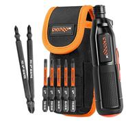Dnipro-M Electric Screwdriver Cordless 3.6V, 2-in-1 Auto & Manual Mode, 8Nm Torque, LED Light, USB-C Rechargeable, 10-Piece Bit Set, Carry Case. CSD-36X
