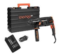 Dnipro-M RH-12Q hammer drill, Dnipro-M drill and chisel set 6 pcs. in a case