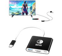 Dnkeaur Switch Dock for Nintendo Switch & OLED, 3 IN 1 Perfect Replacement for Official Dock, USB C to HDMI Adapter, Black