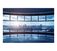 dnldliq 10x8ft Business Office Window Backdrop Modern City View Office Video Conference Photography Background Home Office Indoor Decor Banner Adult Man Woman Artistic Portrait Photo Studio Prop