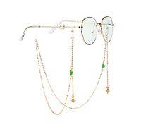 DNLKWGO Crystal Eyeglass Chains Star Pendant Style Eyewear Retainer Chain Stylish Mask Lanyard for Women