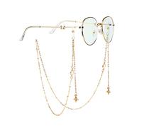 DNLKWGO Crystal Eyeglass Chains Star Pendant Style Eyewear Retainer Chain Stylish Mask Lanyard for Women