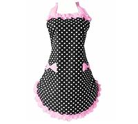 DNLKWGO Cute Aprons for Women with Pockets Bib Soft Chef Apron Cooking Housework Apron