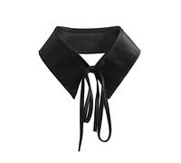 DNLKWGO Detachable Collar Pointed Fake Collar Round False Collar Dickey Collar for Women A-Black