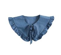 DNLKWGO Dickey Collar Little Shawl Top Detachable Fake Collar False Collar for Women Girls A-Blue