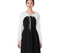 DNLKWGO Elegant Sheer Shrug Bolero Long Sleeve Crop Top False Collar Blouse Detachable Collar Tank Top for Women