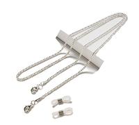DNLKWGO Eyeglass Chain Eyewear Strap Metal With Gold Plating Eyewear Retainer Chain for Men Women