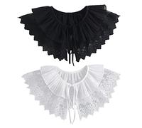 DNLKWGO Vintage Lace Fake Collar Little Shawl Dickey False Collar Detachable False Collar Blouse for Women
