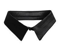 DNLKWGO Women's Pearl False Collar Mini Cape Faux Collar Blouse - A-Black