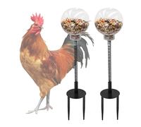Dnoifne 2 Pack Chicken Peck Toys - Swinging Slow Feeder Enrichment Toy for Chicks, Hens, Poultry, Ducks, Parrots & Birds - Chicken Coop Accessories Toys for Pecking & Foraging