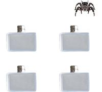 Dnoifne 4 Pack Tiny Magnetic Water Dish and Food Bowl for Jumping Spider & Tarantula Enclosures - Small Magnetic Feeding Accessories for Spiders and Other Small Pets