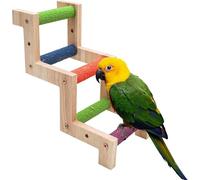 Dnoifne Bird Ladder Bridge, Wooden Parrot Climbing Toys, Bird Perch Stand, Cage Accessories for Small Animals Parrot Hamster Rat Squirrel Sugar Gliders Parakeets Cockatiels