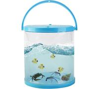 Dnoifne Foldable Small Aquarium - Portable Fish Tank & Critter Transport Container | Plastic Fish Bowl for Beginners, Kids, Catch & Release at the Beach, Pool or Lake - 25 cm
