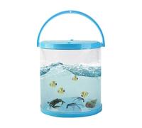 Dnoifne Foldable Small Aquarium - Portable Fish Tank & Critter Transport Container | Plastic Fish Bowl for Beginners, Kids, Catch & Release at the Beach, Pool or Lake