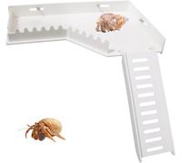 Dnoifne No-Drill Climbing Platform with Ramp - Hermit Crab Climbing Wall & Hideout, Multi-Level Habitat with Ladder, Easy Tool-Free Mounting for Geckos, Small Lizards and Hamsters