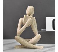 Dnoifne Reading Women Statue, Thinker Sculptures, Abstract Art Ornament, Modern Aesthetic Figurine Decoration, Suitable for Home Living Room Bedroom Office Shelf Table Desk Bookshelf Decor