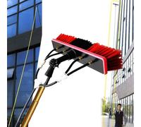 Dnowegas 20m(65.6ft) Water Fed Pole with 35cm(13.8") Brush water fed pole window cleaning system Perfect for cleaning solar panels, high windows, roofs, walls, conservatories, vehicles, boats