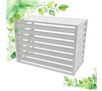 Dnowegas aircon heatump cover air source heat pump cover ondenser cover aluminum air conditioner fence ac unit covers outdoor White Flat Top L120*W70*H150(5P)