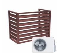 Dnowegas aluminum air conditioner fence heat pump cover air source heat pump cover ondenser cover air conditioner fence screen Brown No Top L100*W50*H70(1.5P)