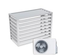 Dnowegas condenser protective cover aluminum air conditioning cover heat pump cover outdoor air source heat pump cover outdoor air conditioner cover White Louver Top L110*W60*H80(2~3P)
