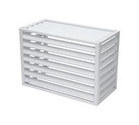 Dnowegas Louver Air Conditioner Bracket Heat Pump Air Conditioner Cover Flower Bracket White Aluminum Air Conditioner Louver High-L120*W70*H150(5P)