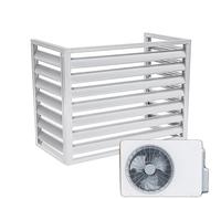 Dnowegas ondenser cover aluminum air conditioner fence heat pump cover air source heat pump cover air conditioner privacy fence White No Top L120*W70*H150(5P)