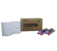 DNP DS40 4x6” / 10x15cm Ribbon and Paper Photo Media Set - 2 Rolls (400 Prints Per Roll)