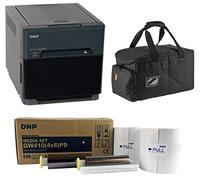 DNP QW410 4.5-inch Dye-Sublimation Professional Event Photo Booth Printer Essential Bundle with 4x6-inch Digital Media, 2 Rolls (300 Total Prints), Slinger Printer Case