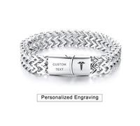 (DNR(DO NOT RESUSCITATE)) Medical Alert ID Double Layers Men Bracelet Chain Personalized Engraving Hot