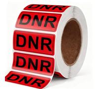DNR Sticker Labels DO NOT RESUSCITATE for Medical, Veterinarians, 1x2 Inch 500 Pcs/Roll