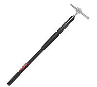DNSbabi Portable Handheld Boom Pole for Shotgun Mic, 3-Section Extendable Microphone Arm for Filming with 1/4'' and 3/8'' Threads, 3ft to 8.3ft Adjustable Length (01)