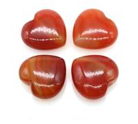 DNSBOND Natural 30mm Heart Shape Rose Quartz Crystal Carved Stones for Home Decoration Style 4