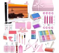 DNSGOOR 150Pcs A4 Diamond Painting Light Pad Kit,Diamond Art Accessories Kit,All-Inclusive Diamond Painting Tool Set with Convex Point Design Storage Box, and Complete Tools Set for Art Craft Gifts