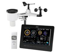 dnt WiFi Weather Station WeatherScreen PRO, Weather and Room Climate Always Under Control, Data Logger Function, App, DNT000008, Black/White