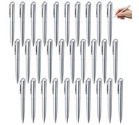 DNTHYRIN 30Pcs Mini Pens, Compact Writing Tools, Portable Pocket Pens, Professional Office Supplies, Student Note-Taking Essentials, Travel-Friendly Design, 10cm Silver Ballpoint Pens