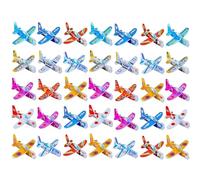 DNTHYRIN 35Pcs Paper Planes, Gliders Party Bag Fillers, Foam Glider Planes, Outdoor Family Activities, Educational for Creative Play, Mini Hand Launch Aircraft Collection