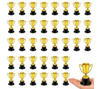 DNTHYRIN 36Pcs Trophies, Includes Mini Trophies, Gold Trophy Cups, and Awards Medals for Classroom School Events, Party Rewards, Competition Ceremonies, and Various Achievement Celebrations