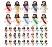DNTHYRIN 40Pcs Mini Figures, Religious Education Aids, Sunday School Teaching Materials, Baptism Ceremony Decorations, Assorted Colours Set Christian Craft Supplies
