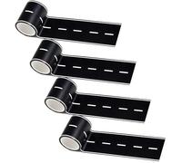 DNTHYRIN 4Pcs Road Tape, Car Tape, Car Tracks Road Track Tape 4-Roll Set 5 cm x 5 m Removable Washi Paper