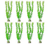 DNTHYRIN 8Pcs Aquarium Plants Artificial, Silk Aquarium Plants Decorations, Natural Looking Fish Tank Plants for Aquascaping, 25cm Length Artificial Grasses for Aquatic Environments